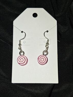 Pink Swirl Drop Earrings - Women Jewelry